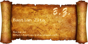 Bastian Zita névjegykártya